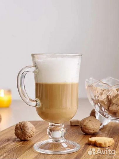 Стеклянная кружка для кофе