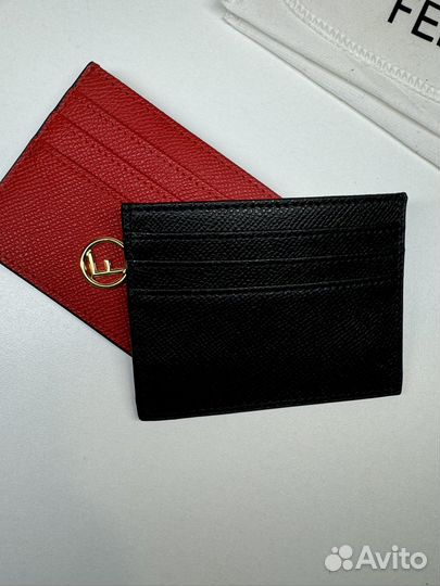 Визитница натуральная кожа fendi
