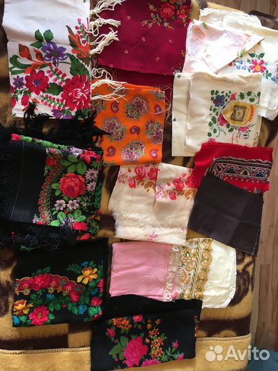 Платки хлопок и шерстяные
