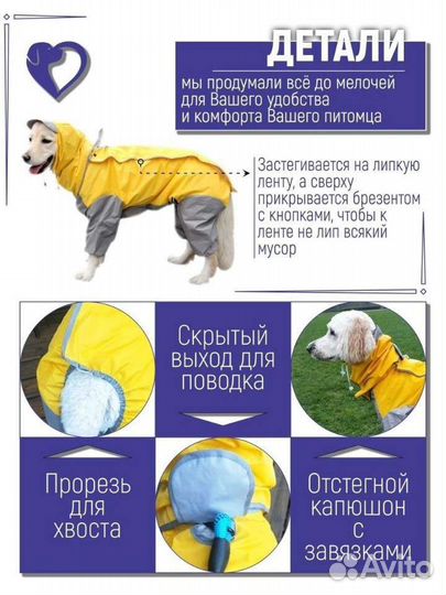 Дождевик для собак