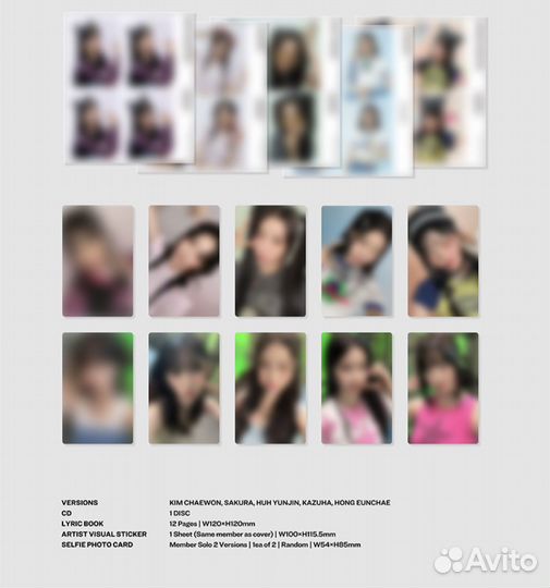 Предзаказ японских альбомов LeSserafim по мемберам