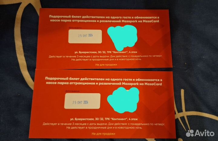 Билет в Maza Park