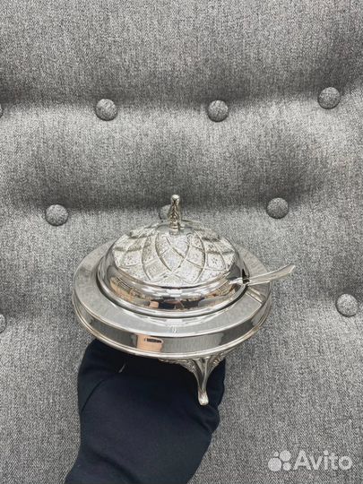 Икорница из серебра 925 пробы