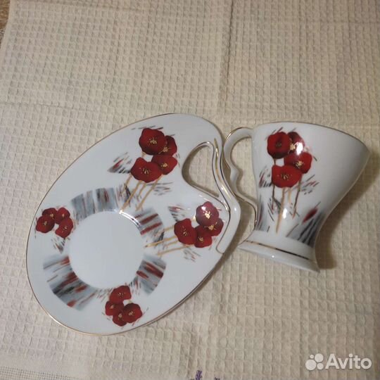 Фарфоровая кофейная пара