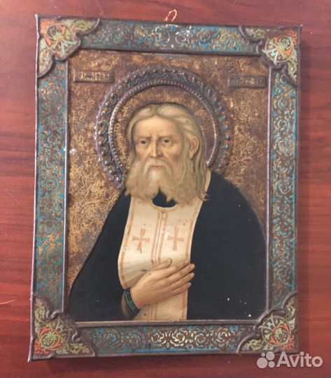 Старинная икона Серафим Саровский Чудотворец