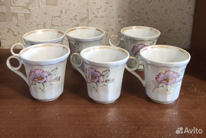 Чайные чашки (6 шт, объём 100 мл)