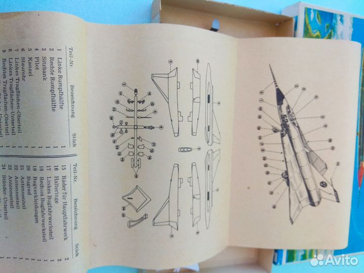 Saab J35 сборная модель самолета Масштаб 1:1000