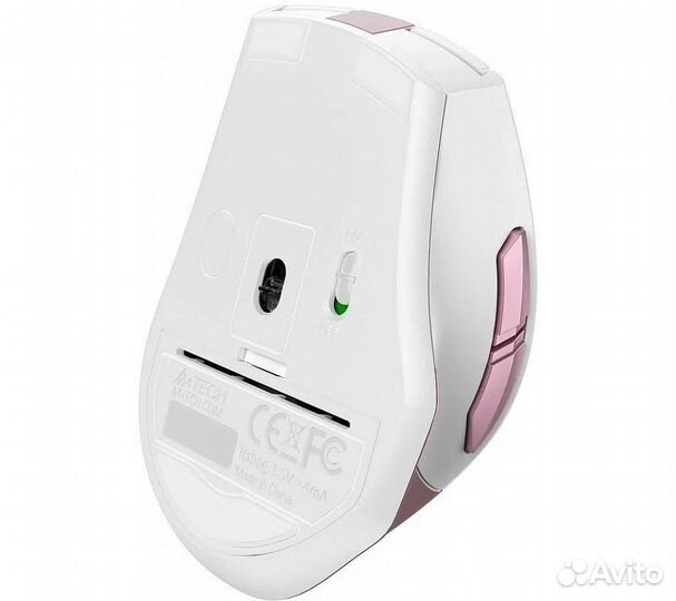 Беспроводная мышь A4Tech Fstyler FG35, розовый/бел