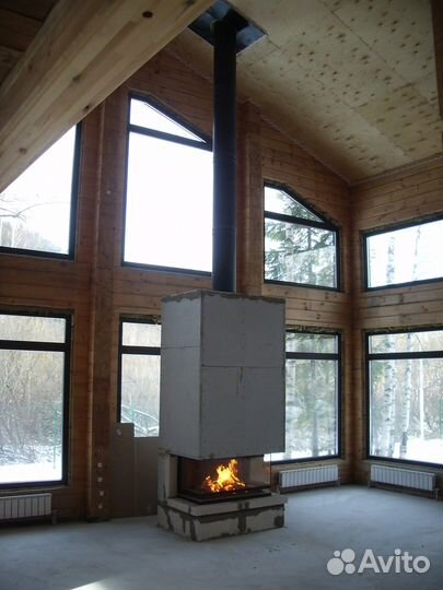 Монтаж каминов, дымоходов, банных печей