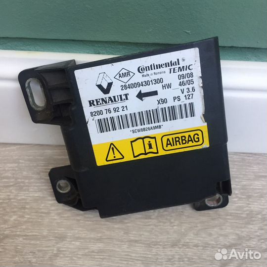 Блок управления AIR BAG Renault Logan, Sandero