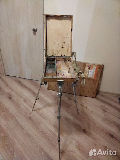 Мольберт этюдник, складной деревянный, б/у