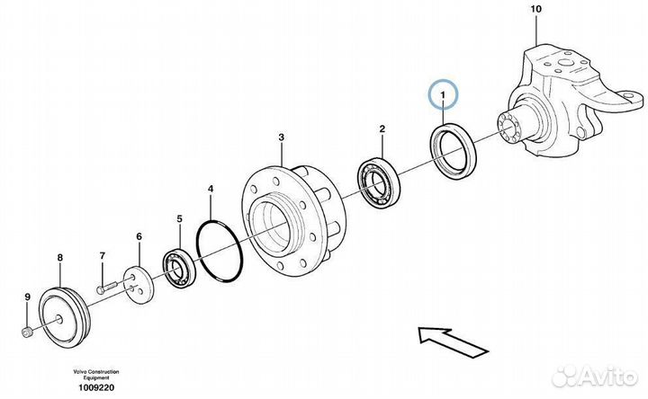 47123727 Сальник ступицы экскаватор погрузчик