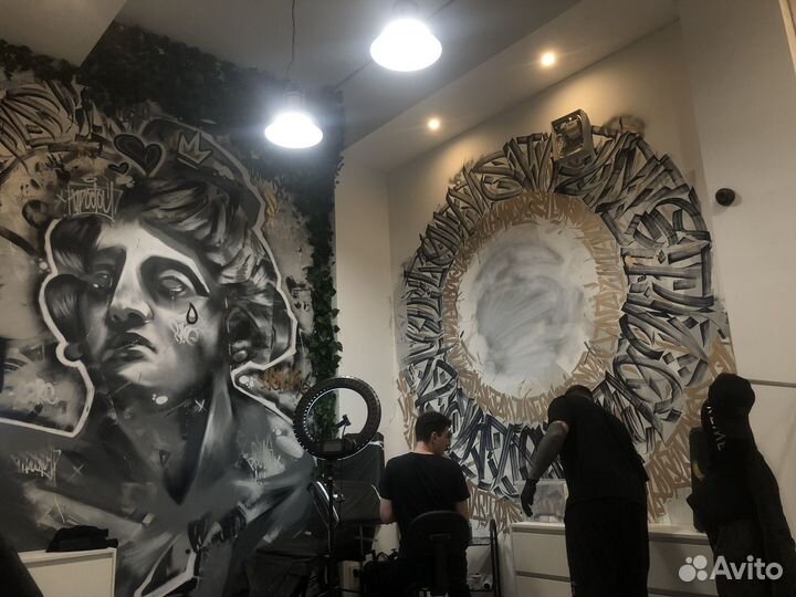 Роспись стен, каллиграфия, картина, граффити