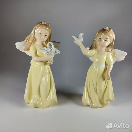 Статуэтки Ангелочки, 2 шт, h- 15 см. Набор