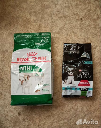 Корм для собак и щенков Royal canin и Pro Plan