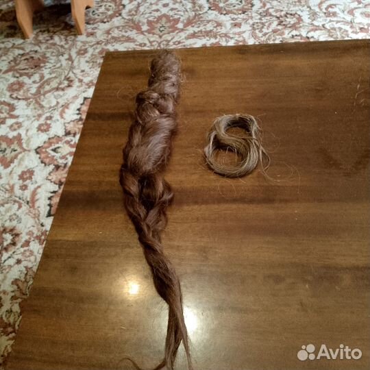 Коса натуральная, каштан