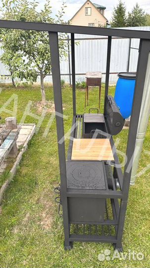 Мангал с крышей