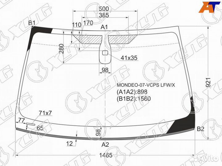 Лобовое стекло ford mondeo 07-09 XYG