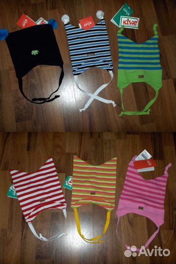 Шапочки Киват размеры 0, 1, 2 двойной хлопок