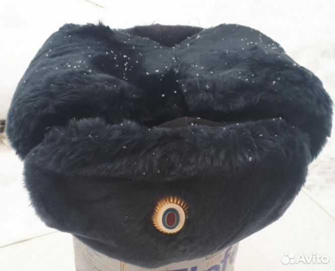 Шапка-ушанка полицейская, б/у, размер 54-56