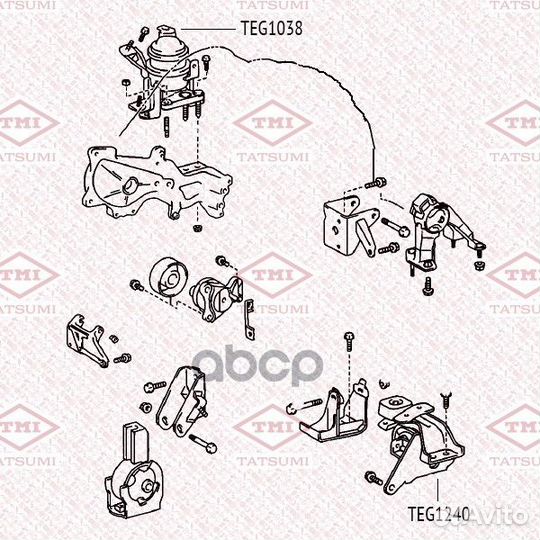 Опора двигателя левая TEG1240 tatsumi