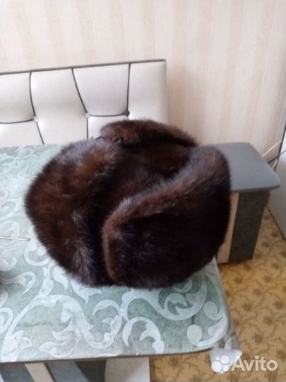 Норковая шапка мужская 58