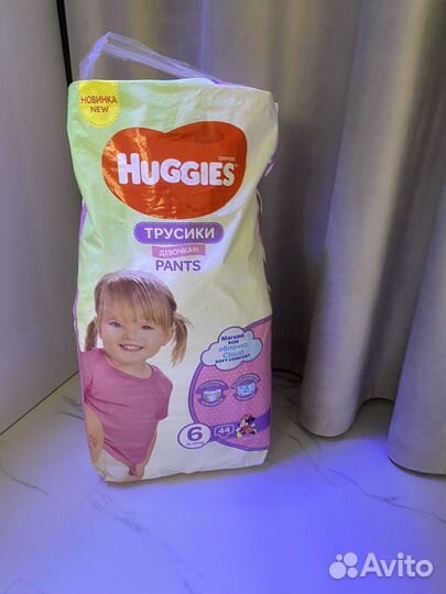 Подгузники трусики huggies 6