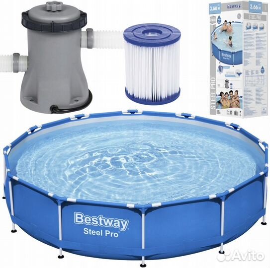 Каркасный бассейн 366х76см, фильтр-насос