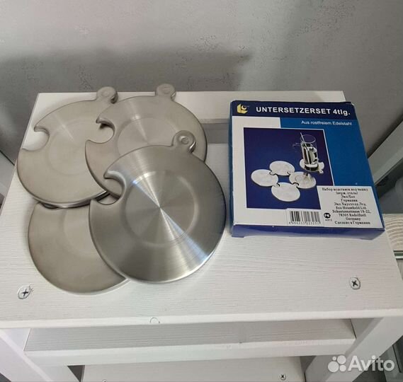 Подставка под чашку под горячее Набор Сталь 4 шт
