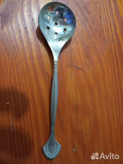 Ложка шумовка серебро 84