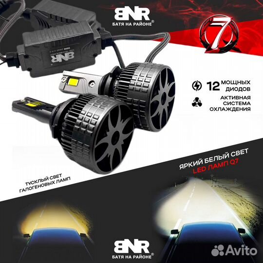 LED лампы с пультом управления BNR Q7 Цоколь HB4