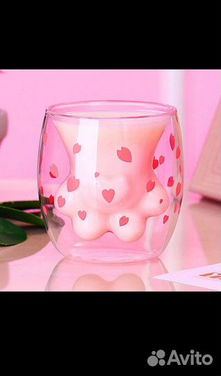 Кружка starbucks с кошачьей лапкой