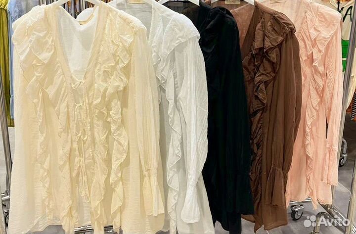 Рубашки Roma,блузки-воланы,48-54.Италия