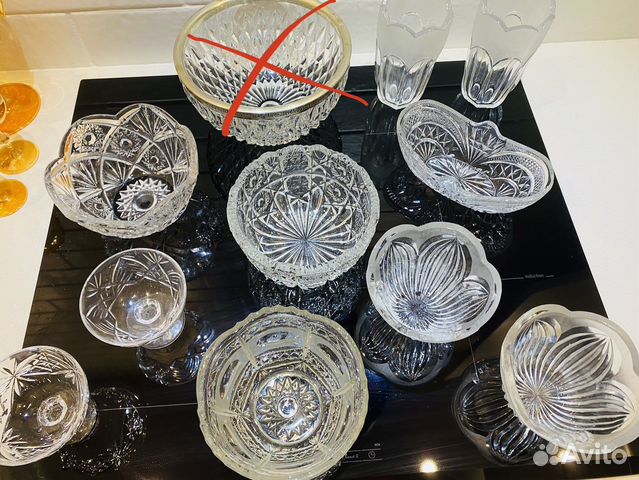 Хрустальная посуда СССР вазы, креманки, салатники