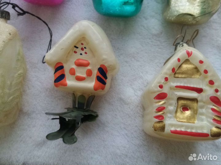 Ёлочные игрушки СССР Домики