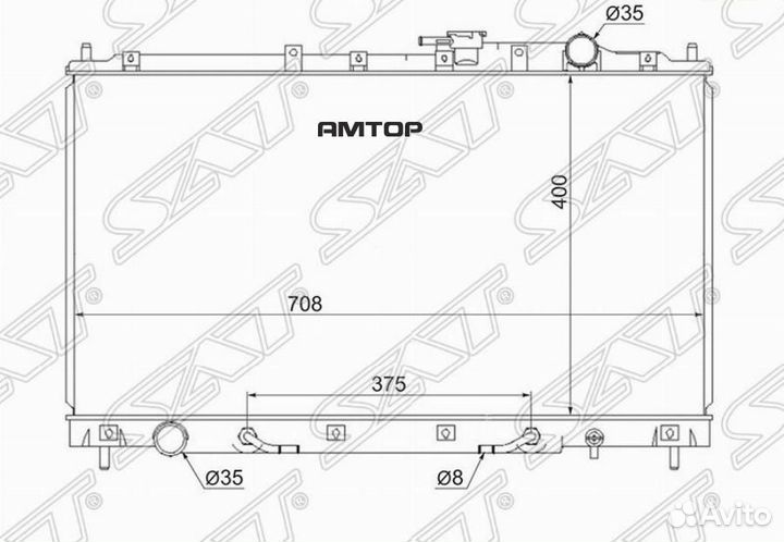 SAT MC0003 Радиатор Mitsubishi Diamante 95-05