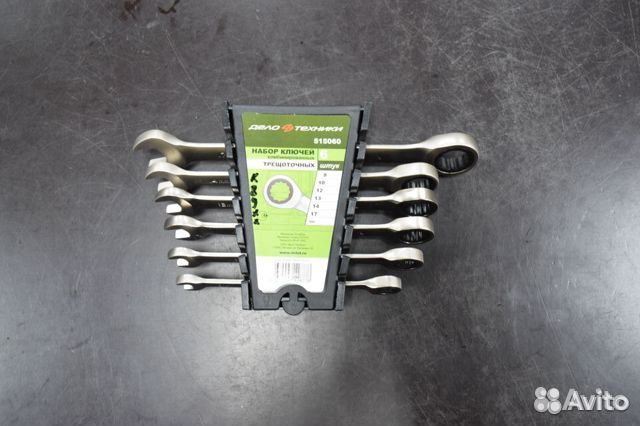 Набор ключей комбинированных трещоточных 6 шт