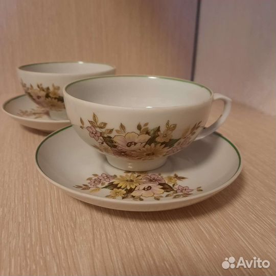 Чашка с блюдцем Дулево винтаж