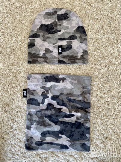 Демисезонная шапка +снуд