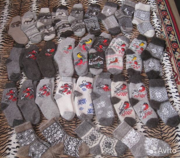 Теплые женские носки следки шерсть козий пух