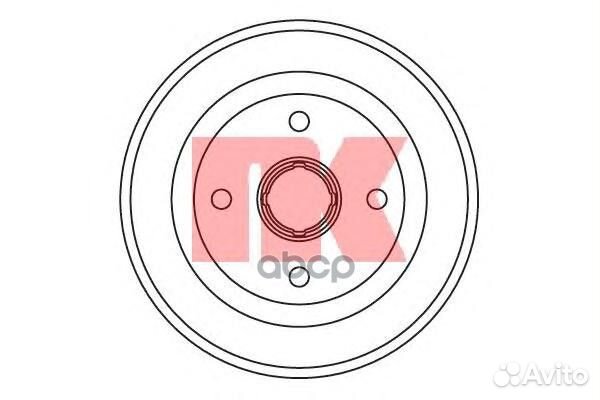 253510NK барабан тормозной задний без ABS KIA