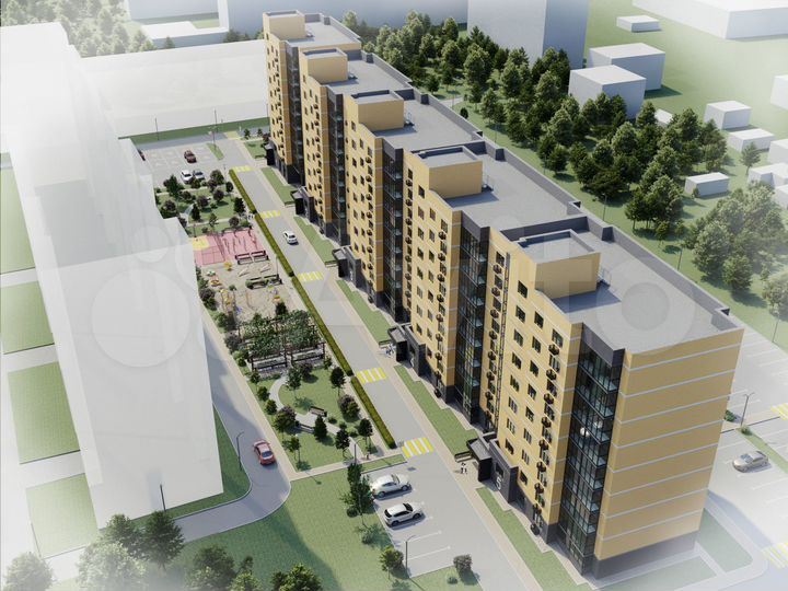 2-к. квартира, 68,9 м², 1/9 эт.