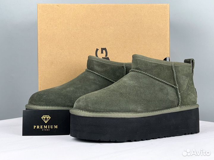 Угги на платформе UGG Ultra Mini Platform Green