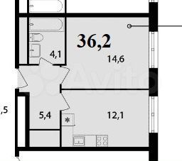 1-к. квартира, 36,2 м², 18/18 эт.