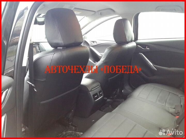 Чехлы Mazda 6 GJ из экокожи чёрные Классика