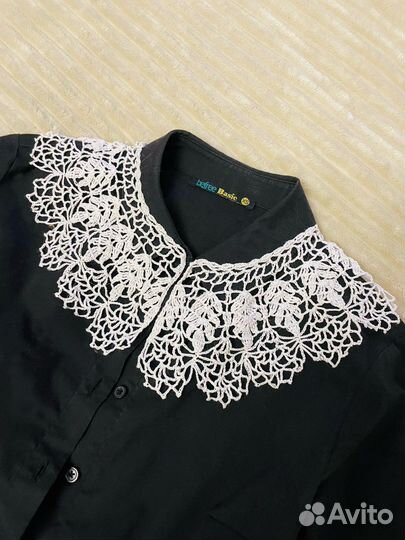 Воротничок кружевной ручная работа съемный