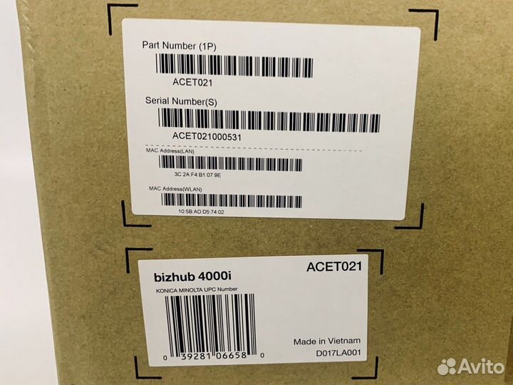 Принтер Konica Minolta bizhub 4000i, ч/б, A4, WiFi