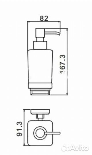 Настенный дозатор для жидкого мыла G3827