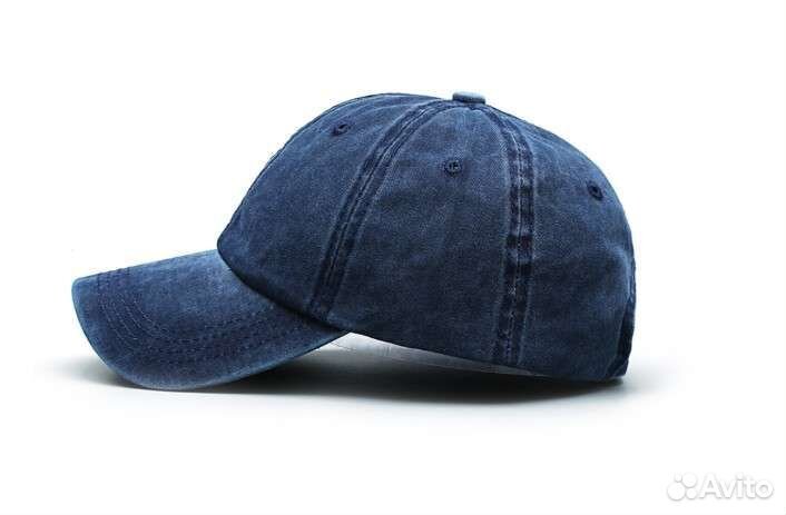 Бейсболка джинсовая, синяя, бежевая и серая