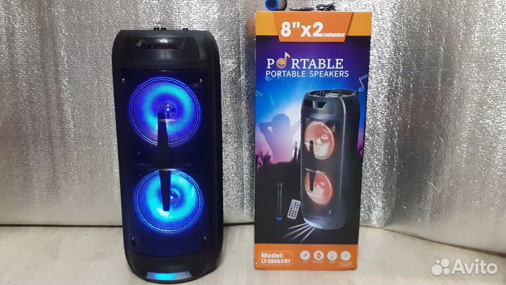 Большая колонка 70см с Беспроводным Микрофоном